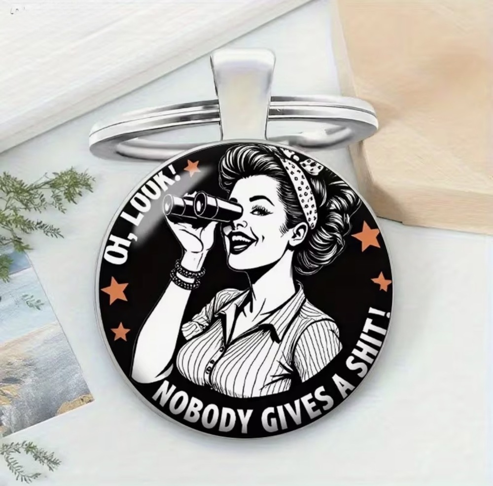3/$25 Oh, Look! Nobody Gives A S**t! Stainless Steel Keychain NEW